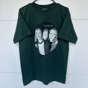 Hanson Band Tee Size Large Green Vintage 90s Graphic Official Merchandise Shirt